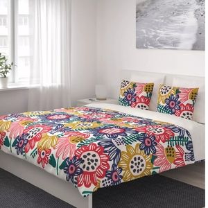 IKEA Sommaraster Full Queen Duvet Shams NEW